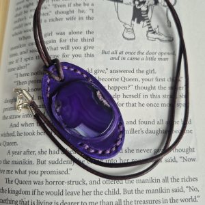 Agate slice necklace